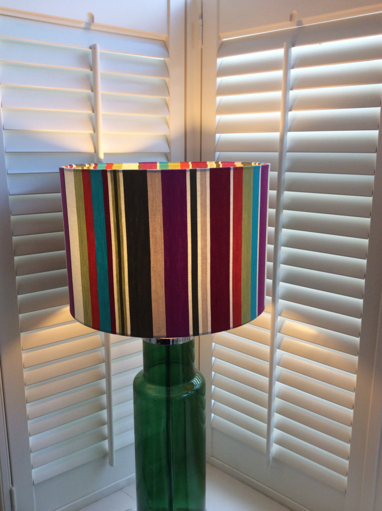 striped lampshade