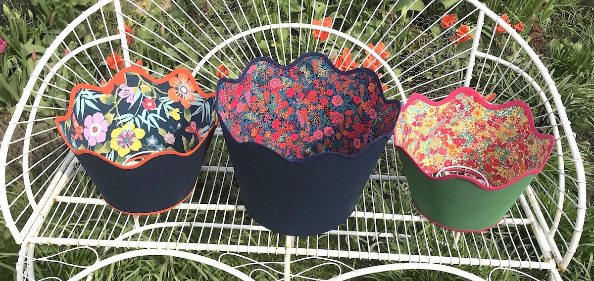 handmade lampshades scallop liberty fabric