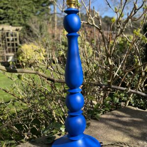 Margot  - Painted Electric Blue Wooden Lamp base