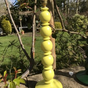 Painted Sunshine Yellow Bobbin Design Lamp Base