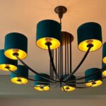 Morley golf club bespoke chandelier lampshades close up