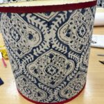 bespoke lampshade fabric with trim pattern fabric