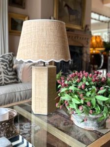 natural raffia lampshade dorothea hamilton stand
